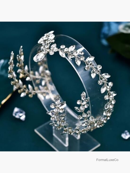 Elegant Rhinestone Headband with Pearl Accents, Wrap Style with Clips
